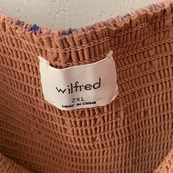 NWOT Wilfred Tempest Dress‎ size 2XL smocked long sleeves mini party pink - Picture 6 of 16